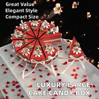 Offre Spéciale – Boîte à Bonbons de Mariage de Luxe Vide, Créative, en Forme de Gâteau, en Papier Gaufré, Style Européen, Personnalisable, Élégante, Vente en Gros