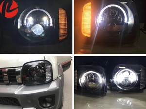 <span class=keywords><strong>Jimny</strong></span> JB43 — phare LED 2015, double Source de lumière, yeux d'ange modifiée, pièces de phare automobile, LHD - Product Image 3