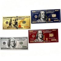 Billet factice de 100 dollars USD, noir et or, en feuille d'or 24K, imperméable, pour collection de billets, souvenirs et cadeaux d'affaires