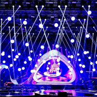 Boule cinétique LED DMX RGB pour spectacle de scène, système cinétique à commande DMX, boule LED RGB élévatrice DMX