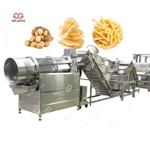 304 Full- Automatic Fried Potato Chips Production Making Fried Potato Chips Only French Fried Potato Small Machine