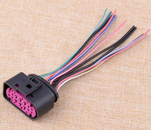 Conector de enchufe para faro de xenón, arnés de cableado para VAG A3 A4 <span class=keywords><strong>B6</strong></span> A6 Octavia <span class=keywords><strong>Passat</strong></span> <span class=keywords><strong>B6</strong></span>, 1J0973737 1J0973837, 14 pines, nuevo - Product Image 2