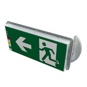 Señal de Salida de Emergencia a Prueba de Explosiones ATEX IECEx ABS, Letras Verdes con Símbolo de Persona Corriendo y Flecha, Luz de Salida de Emergencia de 3w, Montaje en Pared - Product Image 4