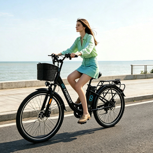 Bicicletta Elettrica da Pendolare 24/26 Pollici Economica con Telaio in Alluminio e Cestino, Stile Vintage, <span class=keywords><strong>per</strong></span> Uso Urbano - Vendita Diretta dalla Fabbrica - Product Image 2