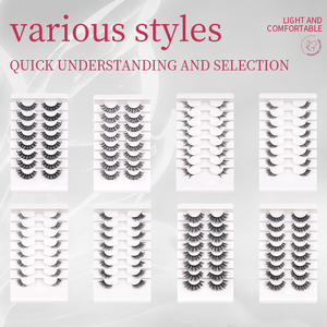 Pestañas Postizas de Visón Sintético con Alas Hechas a Mano, Pestañas Postizas de Pelo Natural, Maquillaje de Ojos de Gato/Zorro |   Efecto <span class=keywords><strong>3D</strong></span> de Ojos Dramáticos con Tira Completa - Product Image 4