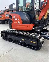 Excavatrice sur pneus Kubota U55-4 d'occasion 2024, mini-pelle compacte, machine d'excavation hydraulique pour la construction