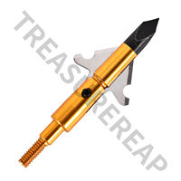 Pointes de flèches de tir à l'arc en acier inoxydable et aluminium aéronautique, 100 grains, orange, mécaniques, 2 lames extensibles, pointes larges pour la chasse