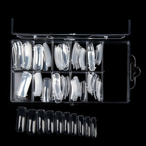 <span class=keywords><strong>Rosalind</strong></span> Nail Supplies Manicure 100 pcs/set Artificial Poly Gel Fakenail Tips Clear Acrylic Uñas postizas Modelo para extensión de uñas - Product Image 2