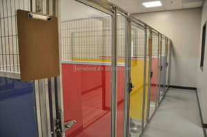 Chenels pour animaux de compagnie pour chiens moyens et grands avec quatre roues Facile à installer Double <span class=keywords><strong>cage</strong></span> en acier inoxydable de haute qualité - Product Image 6