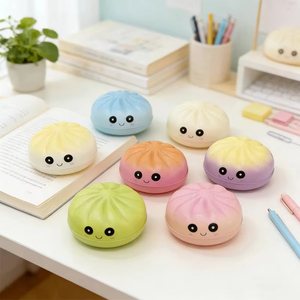 ของเล่นบีบจำลองซาลาเปาสุดน่ารัก ของเล่นบีบคลายเครียดแบบค่อยๆคืนตัว ของเล่นบีบปลายนิ้วสำหรับผู้ใหญ่ - Product Image 2