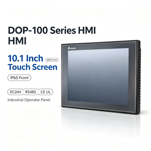 Interfaz hombre-máquina original de la serie DOP‑100, pantalla LCD TFT de 10,1 pulgadas, 1024×600, panel frontal IP65, DC24V para control PLC - Product Image 1