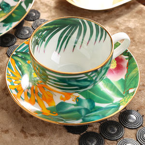 Juego de comedor de lujo para decoración del hogar, juegos de vajilla, exquisita cerámica, selva tropical, porcelana, superventas, 4 Uds., caja de regalo - Product Image 6