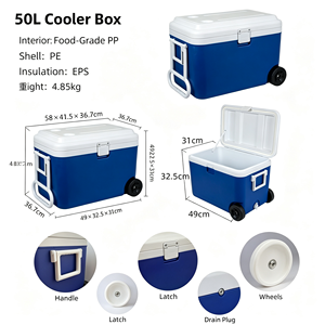 1. Carrito de Comida con Ruedas de Alta Resistencia, Aislado, Térmico, con Ruedas Giratorias, de Grado Alimenticio, para Cafetería Escolar, Banquetes - Product Image 2