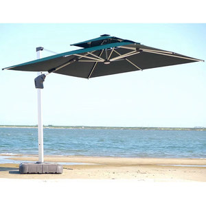 Sombrilla de Patio económica de 3,5 m, sombrilla de <span class=keywords><strong>jardín</strong></span> al aire libre con dosel doble cuadrado moderno <span class=keywords><strong>para</strong></span> hoteles, playas y parques - Product Image 3
