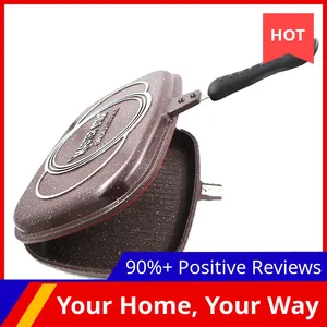 Resistente 36 cm 40cm di Gas antiaderente pentole campeggio doppio lato griglia padella in metallo per friggere BBQ strumento di cottura - Product Image 5