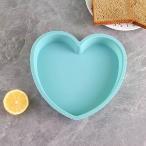 Grand moule en silicone antiadhésif de 8 pouces en forme de cœur pour pain et gâteaux, moule à glaçons en silicone avec lettres - Product Image 2