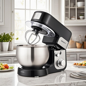 Máy trộn hành tinh điện 1000W bán chạy, tô trộn <span class=keywords><strong>2L</strong></span>, thiết kế nâng tô, kèm phụ kiện móc nhào bột, dụng cụ đánh trứng, bộ phận đẩy bột - Product Image 3