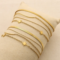 Bracelet chaîne tournesol Bowei en acier inoxydable plaqué or 18 carats, bijou unisexe élégant et tendance