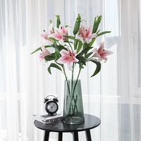 Bunga Lily Buatan Sentuhan Realistis, Bunga Stargazer Buatan, Buket Bunga Harimau Palsu untuk Dekorasi Rumah, Hotel, dan Pesta