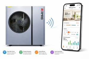 Bomba de Calor de Aire a Agua de 10.8kW R32 ErP A+++, Metálica, para Uso Comercial y Doméstico, Calentador para Piscinas y ACS, con Control WiFi, Ahorro de Energía - Product Image 1