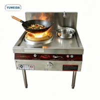 Cuisinière à gaz professionnelle haute performance avec brûleur wok sur pied en acier inoxydable pour les besoins de cuisines de restaurants très fréquentés