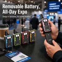 Radio bidirectionnelle portable XUNLIBAO 4G LTE PoC, mini talkie-walkie de poche D8, batterie amovible, type-C, pour les voyages d'affaires, les salons professionnels