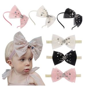 Diadema elástica suave con lazo grande para niños, Diadema con lazo grande de Color sólido para la cabeza, Diadema con lazo para bebé para niños - Product Image 1