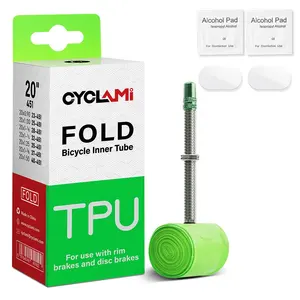 CYCLAMI TPU pieghevole camera d'aria 20 pollici 0.9-1.5 451 Super leggero pneumatici per bicicletta Presta 60mm per bici pieghevole