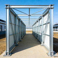 Bâtiment d'élevage personnalisé en acier, poulailler préfabriqué, ferme en acier massif avec poutres en H, design contemporain, maison entièrement automatisée