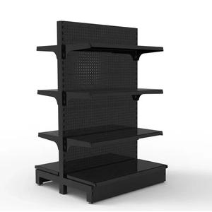 מדפי גונדולה מתכת קמעונאי מתכת מותאם אישית שחור - Product Image 4