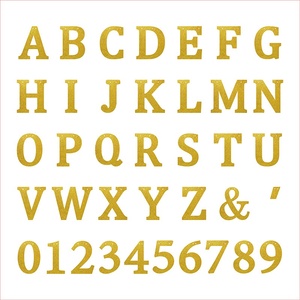 Guirnalda de Letras de Papel Dorado con Purpurina, 26 Letras <span class=keywords><strong>del</strong></span> Alfabeto Inglés y Números Combinados <span class=keywords><strong>al</strong></span> Azar, Decoración para Fiestas - Product Image 2