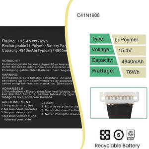 76Wh แบตเตอรี่แล็ปท็อป C41N1908ใหม่ใช้ได้กับ Asus Zephyrus G14 GA401IV ROG Zephyrus G14 <span class=keywords><strong>GA401</strong></span> GA401IU GA401IH GA401II ซีรีส์ - Product Image 2