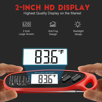 Termometer Dapur Digital Dual Probe Akurat untuk Mengukur Suhu Makanan seperti Kalkun, Daging Sapi, Ayam, BBQ, Panggangan, Smoker, Oven, dan Memanggang