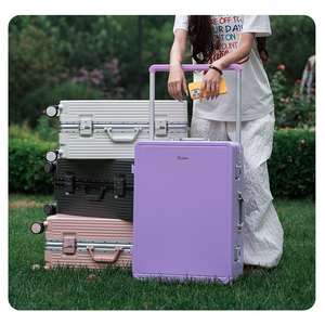 Aluminum Suitcase PC Multifunctional <strong>Luggage</strong> with Spinner Caster and Guardrail for Boarding and Strolling Anti <strong>Corner</strong> - Product Image 1
