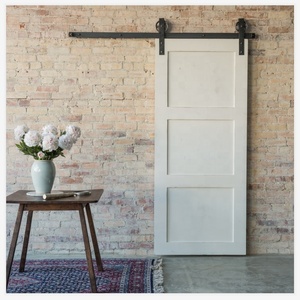 Porte Scorrevoli Interne Composite Moderne con Design a Cavità, Porte Divisorie Sospese, Porte Scorrevoli Stile Fienile per Uso Alberghiero - Product Image 4