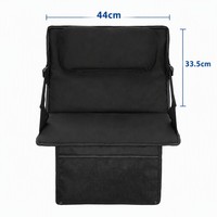 Chaise pliante portable Mydays pour l'extérieur, avec coussin de siège, appui-tête, sangles réglables et poche de rangement en maille