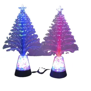 USB Christmas optical fiber tree Nightlight led small Christmas tree ornaments luminous toy Optical fiber lamp flower art