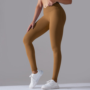 Pantalones de Yoga sin Costuras para Mujer, Leggings Deportivos de Cintura Alta con Corte en V, Personalizados para Gimnasio, Venta al Por Mayor - Product Image 6