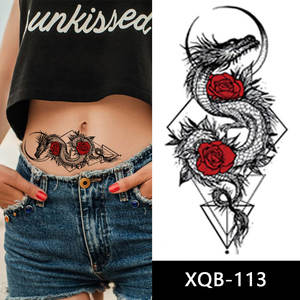 XQB101-200 grand demi-<span class=keywords><strong>bras</strong></span> aquarelle <span class=keywords><strong>bras</strong></span> jambe taille temporaire tatouage autocollants petits animaux tatouage autocollants pour hommes et femmes - Product Image 2