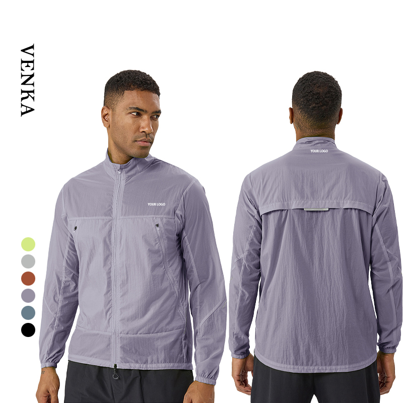 Lightweight Men Athletic Wear Stand Collar