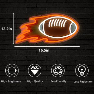 American football Letreros Neon LED indoor hanging ambient light shop <b>sign</b> wall decoration light entrance indicator light 5v 12v - Product Image 2