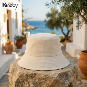 Chapeau Bob en Coton 100% de Haute Qualité, Personnalisable avec Logo Brodé, Protection <span class=keywords><strong>Solaire</strong></span>, Casquette de Pêcheur pour l'Été et les Voyages en Plein Air - Product Image 1