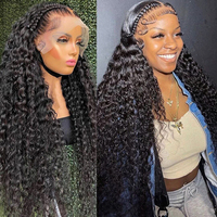 Perruques de cheveux humains bruts alignés sur les cuticules, ondulés, bouclés, crépus, bouclés birmans, avec dentelle suisse HD, pour la vente en gros