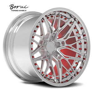 बोरुई जाली व्हील उच्च प्रदर्शन रेसिंग कार व्हील रिम <span class=keywords><strong>2</strong></span> टुकड़े जाली एल्यूमीनियम मिश्र धातु नई स्थिति pcd 100 मिमी एट 20 मिमी" - Product Image 2