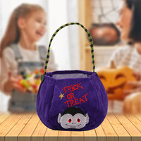 Panier à bonbons Halloween Trick Or Treat pour garçons et filles Citrouille Araignée Vampire Seau à bonbons multicolore Sacs à bonbons pour enfants