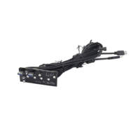 Châssis USB panneau avant câble double USB 3.0 fil d'extension interrupteur d'alimentation carte PCB 4 * LED carte mère câble de connexion pour ordinateur