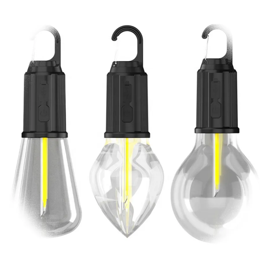 Liangte New Hot Sale Waterproof Tungsten Led Outdoor Camping Light Portable Hanging TYPE-C Rechargeable Tent Bulb Lantern