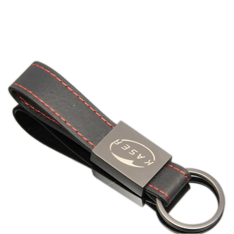 Porte-clés en cuir personnalisé, personnalisés, logo de voiture en métal, cadeaux