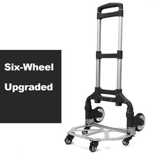 Chariot à main pliable à 2 ou 6 roues pour le transport de marchandises, petit chariot à tirer, chariot à bagages pour la maison et le bureau - Product Image 5