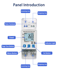 産業用電力管理のためのEメーター単相多機能イージークリック双方向エネルギーメーター - Product Image 5